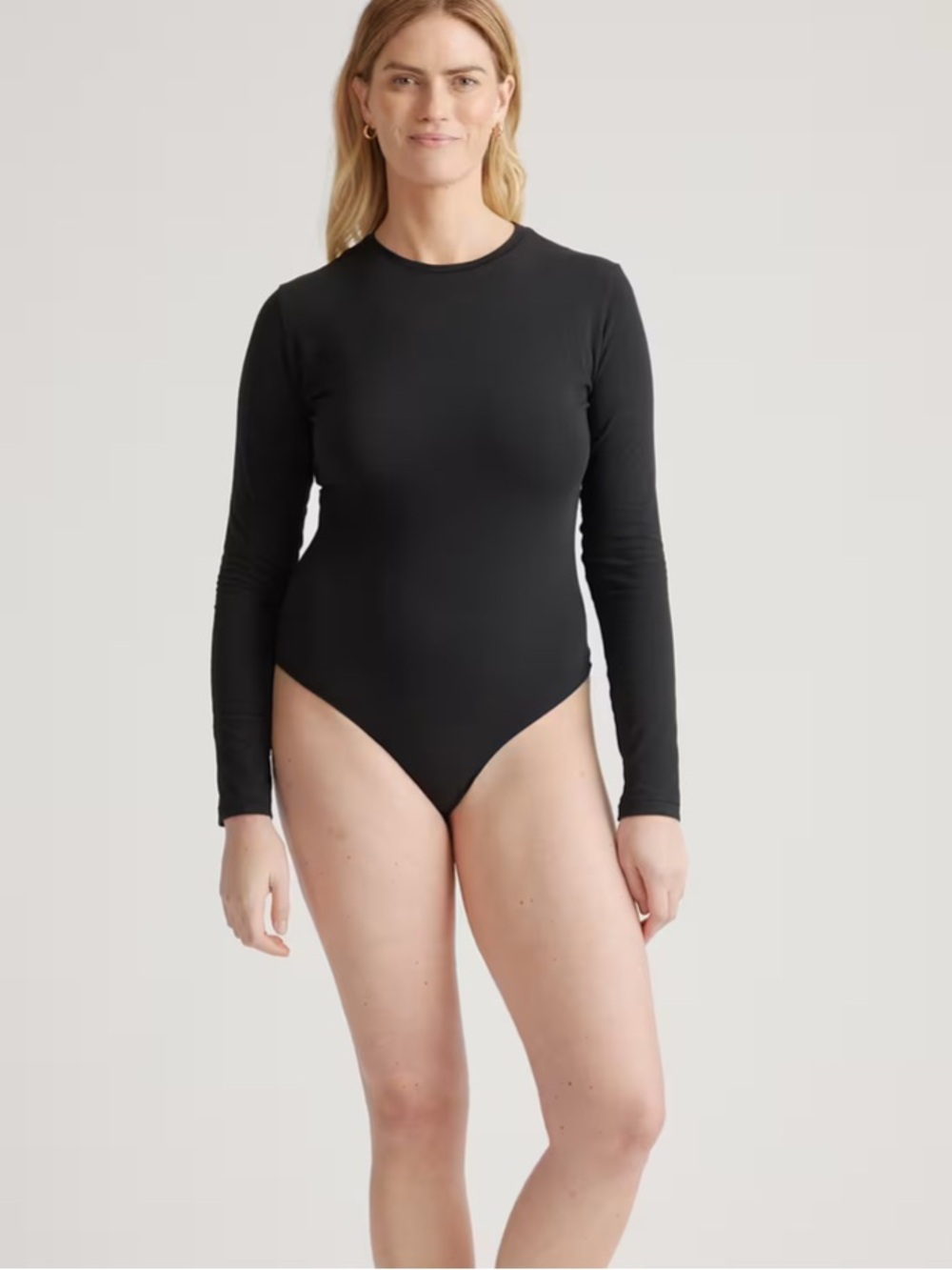 Quince Stretch Cotton Jersey Long Sleeve Bodysuit M